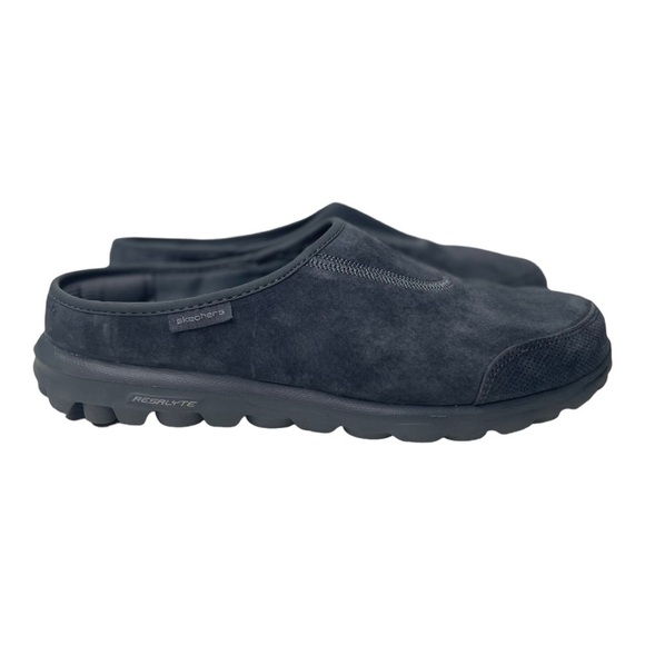Skechers Women’s Grey Slip On Memory Foam Mule Sneakers - Picture 4 of 9